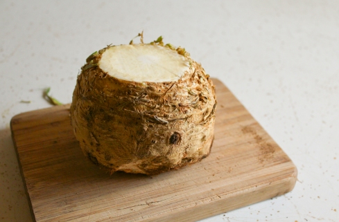 trimmed celery root